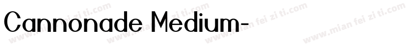 Cannonade Medium字体转换